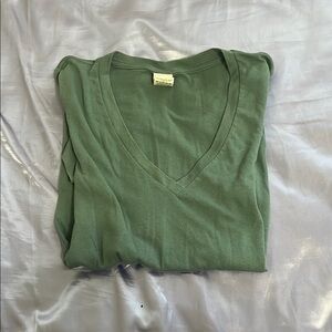 PINK Green V-Neck T-Shirt